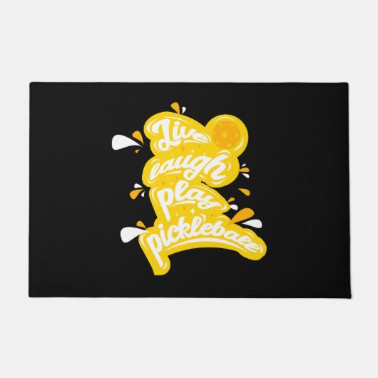 Pickleball - Live Laugh Play Pickleball Fußmatte (Vorderseite)
