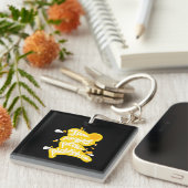 Pickleball - Live Laugh Play Pickleball Schlüsselanhänger (Vorderseite rechts)