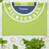 Pickleball: Live, Liebe, pickleball, grüne Küche Geschirrtuch (Gefaltet)