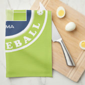 Pickleball: Live, Liebe, pickleball, grüne Küche Geschirrtuch (Viertel Falte)