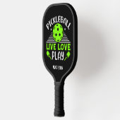 Pickleball Live Liebe Play Typografie Name Schläger (Links)