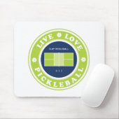 Pickleball: Live-Live-Pickleball Mousepad (Mit Mouse)