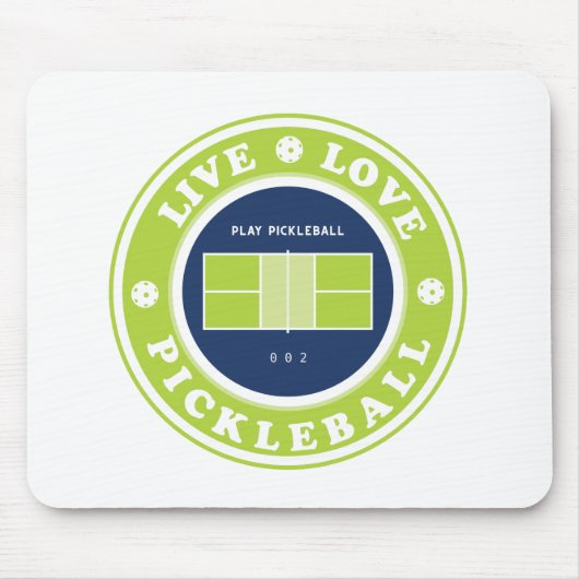 Pickleball: Live-Live-Pickleball Mousepad (Vorne)