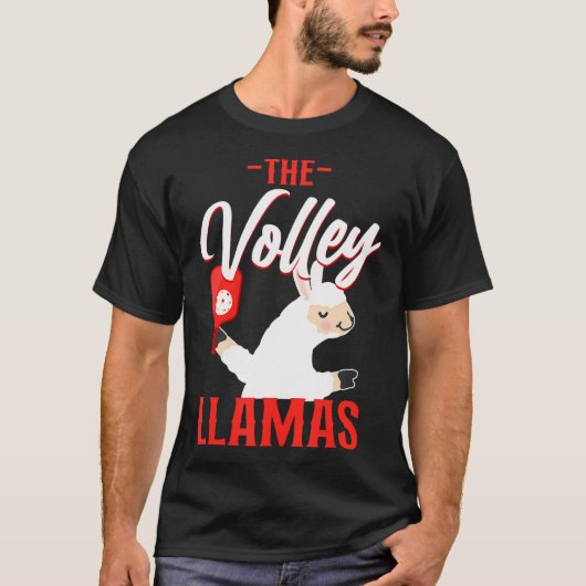 Pickleball Llama The Volley Llamas T-Shirt (Vorderseite)
