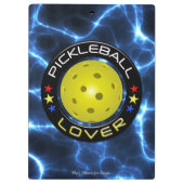 Pickleball Lover 1 Optionen Klemmbrett (Rückseite)
