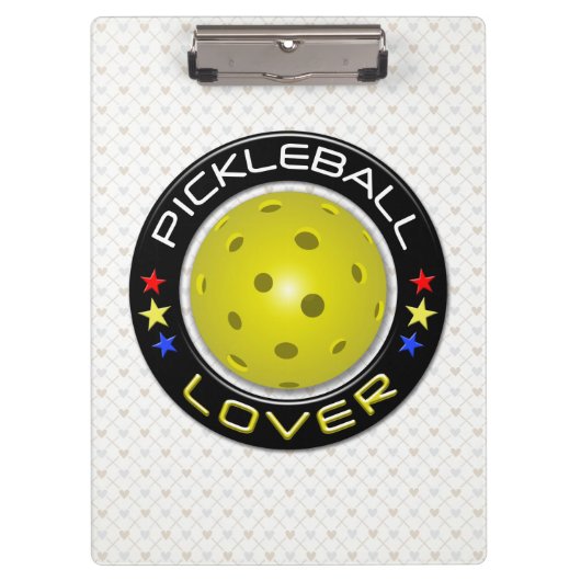 Pickleball Lover 1 Optionen Klemmbrett (Vorderseite)