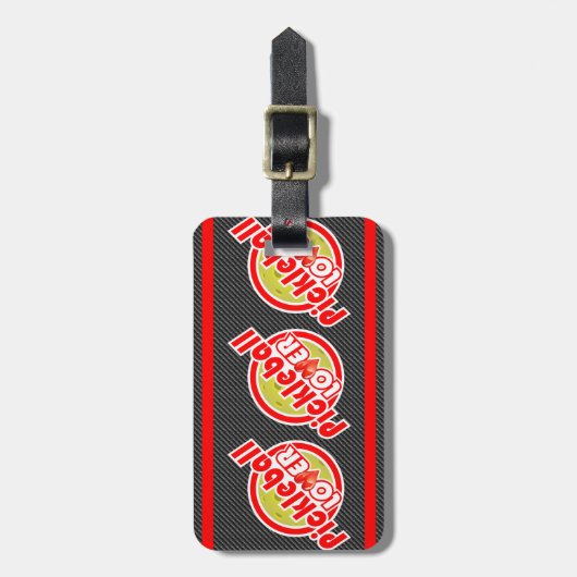 Pickleball Lover 2 Optionen Gepäckanhänger (Vorderseite vertikal)