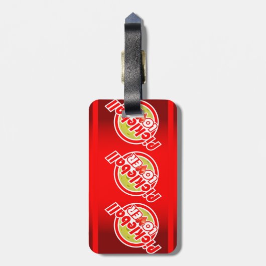 Pickleball Lover 2 Optionen Gepäckanhänger (Rückseite vertikal)