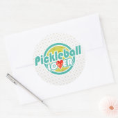 Pickleball Lover 2A-2B Optionen Runder Aufkleber (Umschlag)