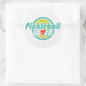 Pickleball Lover 2A-2B Optionen Runder Aufkleber (Tasche)