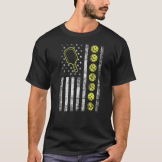 Pickleball Lover American Flag US Sports Premium T-Shirt