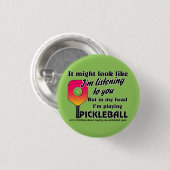 Pickleball Lover in meinem Kopf spiele ich Pickleb Button (Vorne & Hinten)