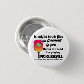 Pickleball Lover in meinem Kopf spiele ich Pickleb Button (Vorne & Hinten)