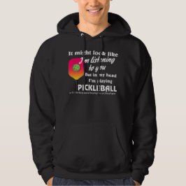 Pickleball Lover in meinem Kopf spiele ich Pickleb Hoodie