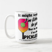 Pickleball Lover in meinem Kopf spiele ich Pickleb Kaffeetasse (Links)