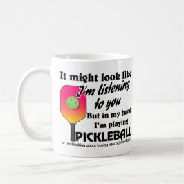 Pickleball Lover in meinem Kopf spiele ich Pickleb Kaffeetasse