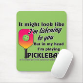 Pickleball Lover in meinem Kopf spiele ich Pickleb Mousepad (Mit Mouse)