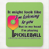 Pickleball Lover in meinem Kopf spiele ich Pickleb Mousepad (Vorne)