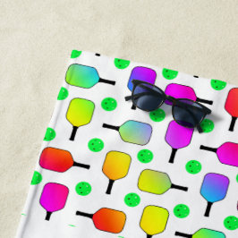 Pickleball Lover in meinem Kopf spiele ich Pickleb Strandtuch