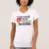 Pickleball Lover in meinem Kopf spiele ich Pickleb T-Shirt (Vorderseite)
