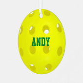 Pickleball Lover Personalisiert Ornament Aus Metall (Vorderseite links)