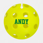 Pickleball Lover Personalisiert Ornament Aus Metall (Vorderseite)