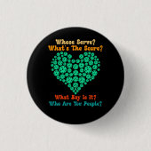 Pickleball Lover Pickleball Player, der wem servie Button (Vorderseite)