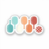 Pickleball Lover Retro Paddle Sport Vintag Aufkleber (Vorderseite)