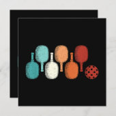 Pickleball Lover Retro Paddle Sport Vintag Dankeskarte (Vorne/Hinten)