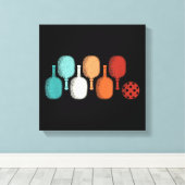 Pickleball Lover Retro Paddle Sport Vintag Leinwanddruck (Insitu (Holzboden))