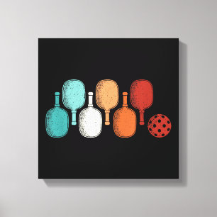 Pickleball Lover Retro Paddle Sport Vintag Leinwanddruck