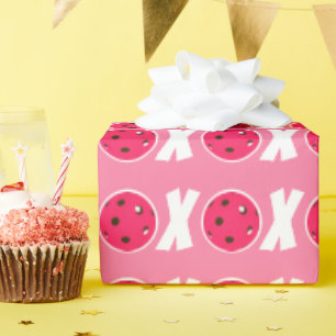 Pickleball Lover Valentine XOXO Pickleballs Geschenkpapier