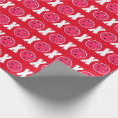 Pickleball Lover Valentine XOXO Pickleballs Geschenkpapier (Ecke)