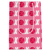 Pickleball Lover Valentine XOXO Pickleballs Mittlere Geschenktüte (Rückseite)