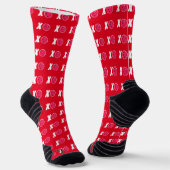 Pickleball Lover Valentine XOXO Pickleballs Socken (Gewinkelt)