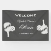 Pickleball Lovers Brautparty Black & White Banner (Horizontal)