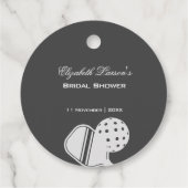 Pickleball Lovers Brautparty Black & White Geschenkanhänger (Rückseite)
