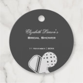 Pickleball Lovers Brautparty Black & White Geschenkanhänger (Vorderseite)
