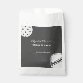 Pickleball Lovers Brautparty Black & White Geschenktütchen (Vorderseite)