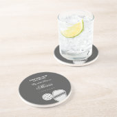 Pickleball Lovers Brautparty Black & White Getränkeuntersetzer (Seite)