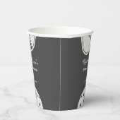 Pickleball Lovers Brautparty Black & White Pappbecher (Rechts)