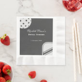 Pickleball Lovers Brautparty Black & White Serviette (Beispiel)