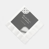 Pickleball Lovers Brautparty Black & White Serviette (Ecke)