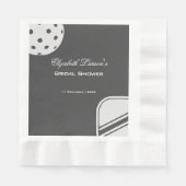 Pickleball Lovers Brautparty Black & White Serviette (Vorderseite)