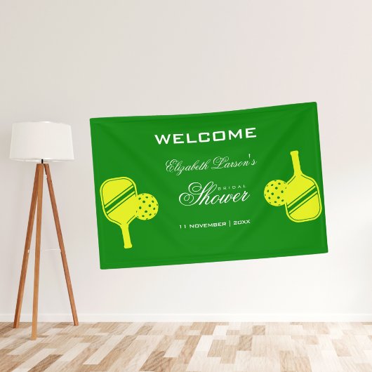 Pickleball Lovers Brautparty Neon Theme Banner