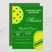 Pickleball Lovers Brautparty Neon Theme Einladung (Vorne/Hinten)