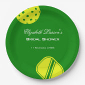 Pickleball Lovers Brautparty Neon Theme Pappteller (Vorderseite)