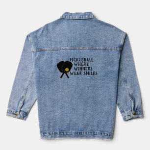 Pickleball Lover's Dream witziger roter Slogan Jeansjacke