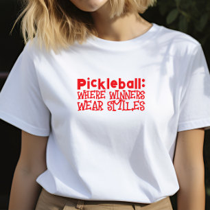Pickleball Lover's Dream witziger roter Slogan T-Shirt