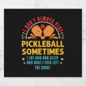 Pickleball Lovers Funny Pickleball Schaumweinetikett (Einzelnes Label)
